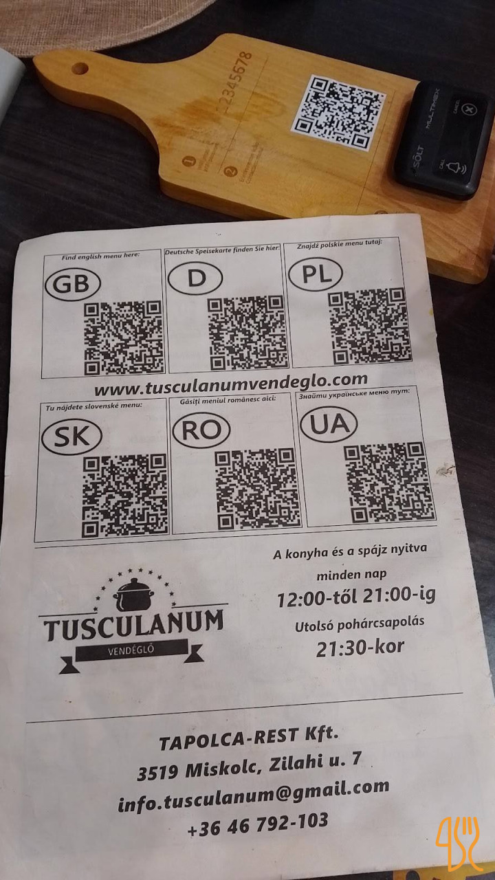 Tusculanum Étlap