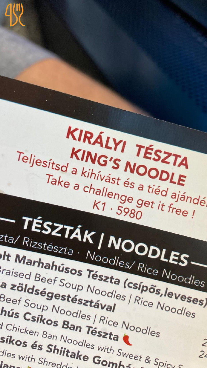 Biang Bisztró Oktogon Étlap