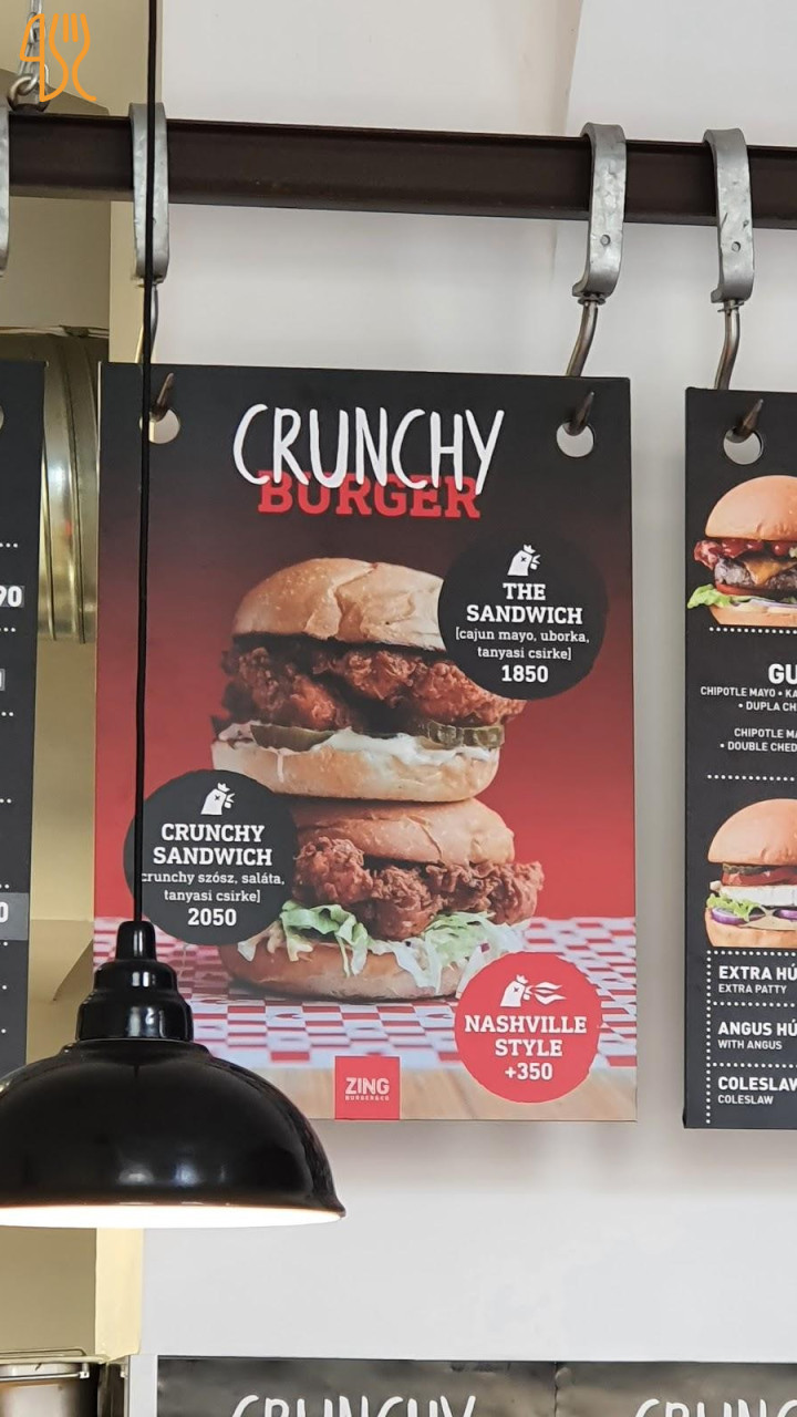 Zing Burger Co. Kálvin Étlap