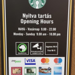 Starbucks Westend Terasz Étlap