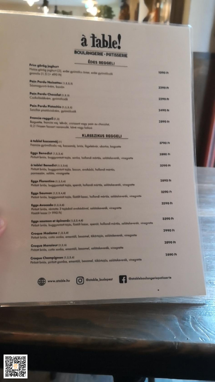 à Table! Étlap