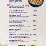 Indigo Express Hercegprímás Indian Street Food Étlap