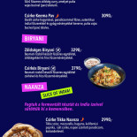 Indigo Express Hercegprímás Indian Street Food Étlap