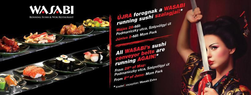 Wasabi Running Sushi Wok Szépvölgyi út Étlap