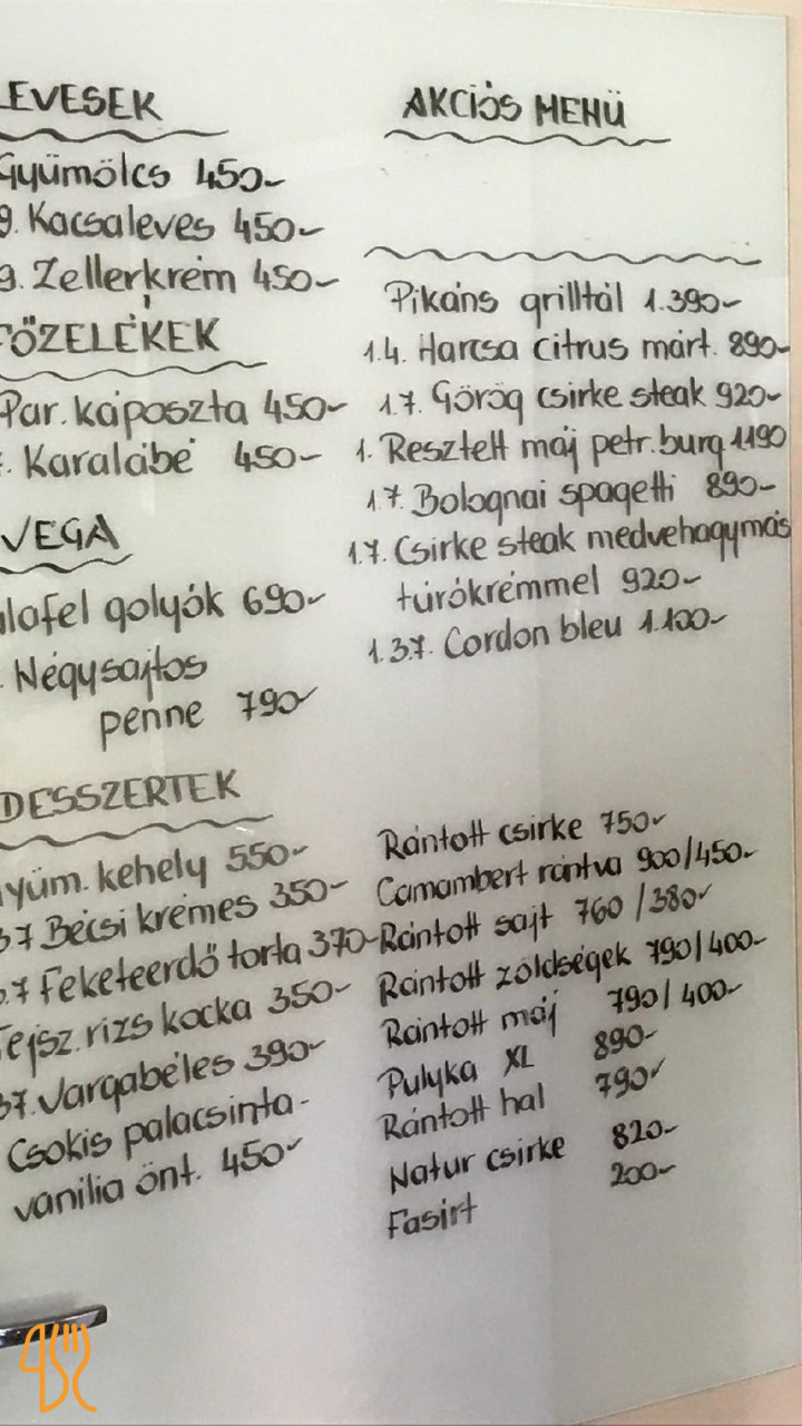 Pikáns Ételbár Étlap