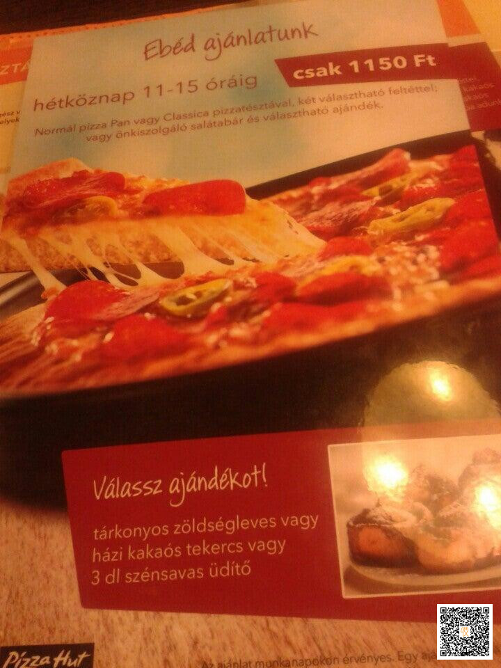 Pizza Hut Arena Plaza Budapest Étlap