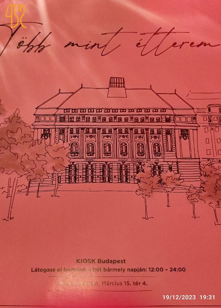 Kiosk Budapest Étlap