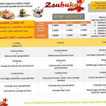 Zsuhuka Vidéki Falatozója Étlap