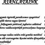 Bojtár Csárda Étlap
