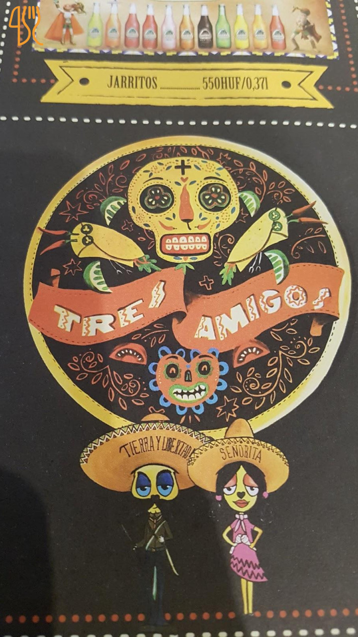 Tres Amigos Mexikói Étterem Győr Étlap