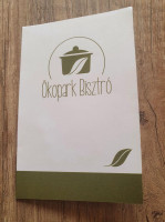 Ökopark Bisztró menu