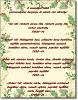 Betyar Csarda menu