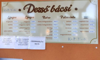 Dezső Bácsi Lángos Palacsinta Kávé Üdítő menu
