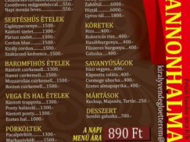 Király Étterem menu