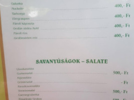 Jófalat Vendéglő menu